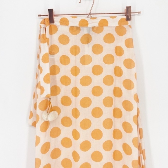 NWT Lovers + Friends Polka Dot Wrap Skirt in Golden Yellow XXS - Picture 4 of 12
